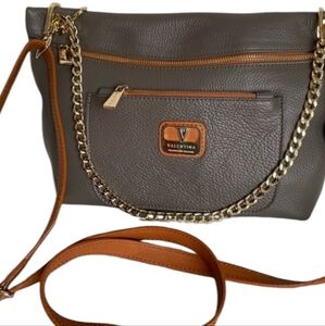 Valentina Italiana Pebbled Leather   Convertible Crossbody bag